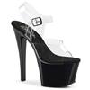 Pleaser - SKY308 Sandale à bride à la cheville, Pole dance chaussures - Chaussures de pole dance - Noir/Transparent Product image